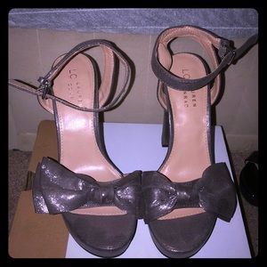 Glitter bow Lauren Conrad heels